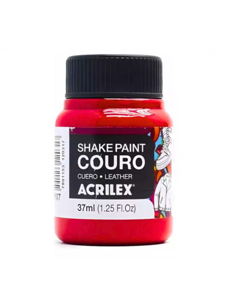 ACRILEX Pintura para Cuero Color Rojo Fuego 37ml