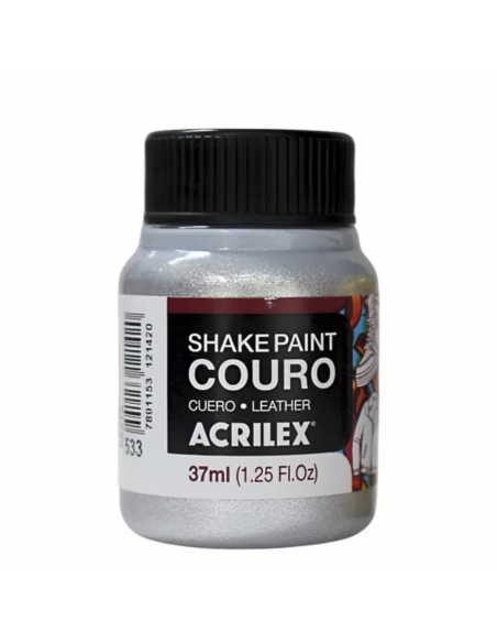 ACRILEX Pintura para Cuero Color Plata 37ml