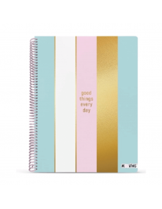 MOOVING Cuaderno Tamaño Medio Oficio Cuadriculado Chic
