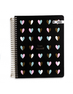 MOOVING Cuaderno Tamaño Medio Oficio Cuadriculado Chic