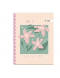 Cuadriculado Cuaderno Tamaño Medio Oficio Cuadriculado Garden - JOBBI