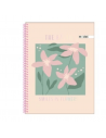 Cuadriculado Cuaderno Tamaño Medio Oficio Cuadriculado Garden - JOBBI