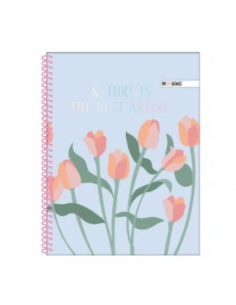 Cuadriculado Cuaderno Tamaño Medio Oficio Cuadriculado Garden - JOBBI