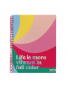 MOOVING Cuaderno Tamaño Medio Oficio Cuadriculado Rainbow