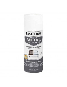 Esmalte Anticorrosivo en Aerosol Acabado Brillante Blanco, RUST-OLEUM