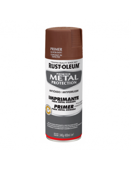 Metal Protección Imprimante Anticorrosivo en Aerosol, Metal Oxidado Rojo, RUST-OLEUM
