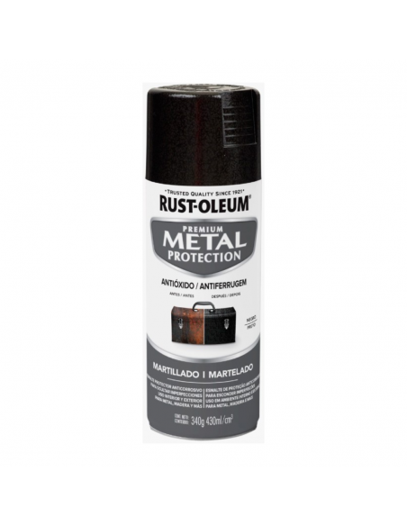 RUST-OLEUM Esmalte Anticorrosivo en Aerosol Acabado Martillado Color Negro