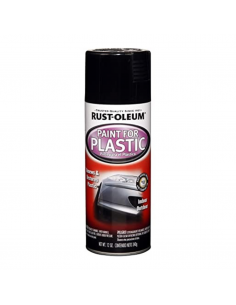 RUST-OLEUM Pintura en aerosol para plástico color negro brillo