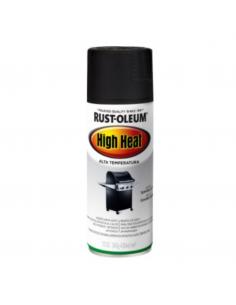 Aerosol Alta Temperatura, Semi Brillante Ultra Negro, RUST-OLEUM