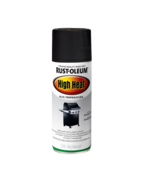 Aerosol Alta Temperatura, Semi Brillante Ultra Negro, RUST-OLEUM