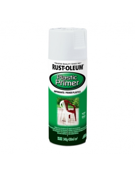 Imprimante plástico en aerosol color blanco mate de Rust-Oleum | Jobbi