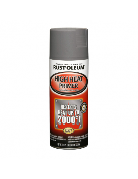 Pintura en aerosol para alta temperatura color gris, RUST-OLEUM