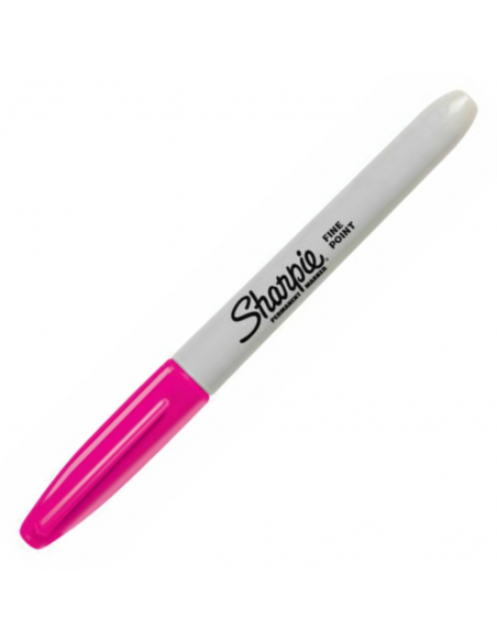 Marcador permanente punta fina magenta, SHARPIE