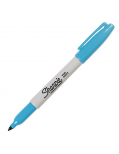 Marcador permanente punta fina turquesa, SHARPIE