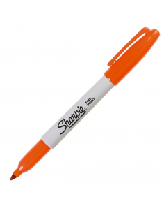 Marcador permanente punta fina naranja, SHARPIE