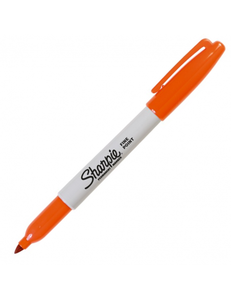 Marcador permanente punta fina naranja, SHARPIE