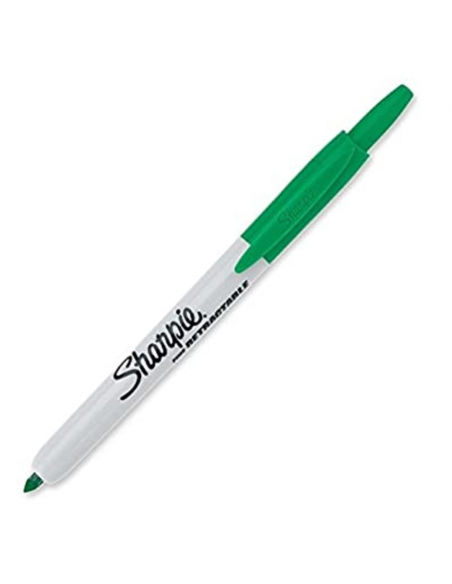 Marcador retractable verde, SHARPIE