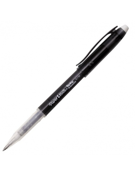 Bolígrafo borrable color negro, PAPER MATE.