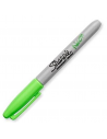 Marcador permanente punta fina verde neón, SHARPIE