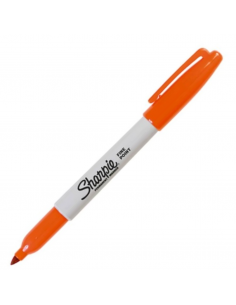 Marcador permanente punta fina naranja óptico, SHARPIE