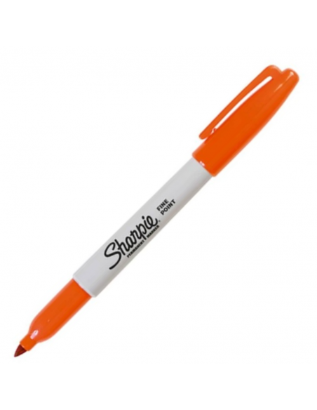 Marcador permanente punta fina naranja óptico, SHARPIE