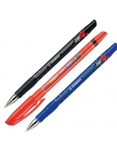 Blister bolígrafos para exámen rojo, azul y negro, STABILO