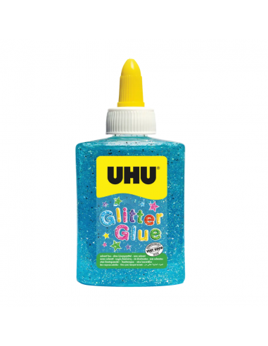 Pegamento Glitter Glue UHU 88.5 ml Azul