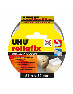Cinta Adhesiva de Embalaje Rollafix Transparente 66m x 50 mm