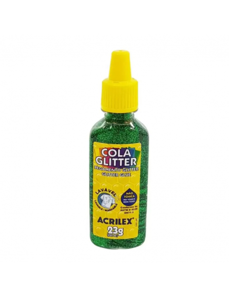 Pegamento Glitter Verde Acrilex 23g