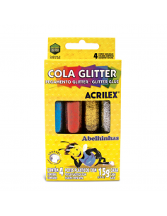 Pegamento glitter de 4 colores, ACRILEX
