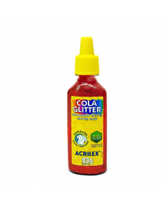 Pegamento Glitter rojo 23g, ACRILEX