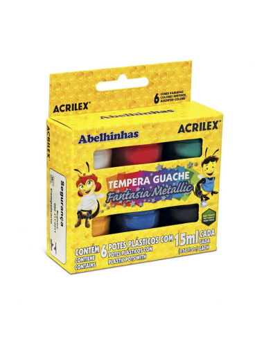 Tempera Guache pintura metálica, ACRILEX