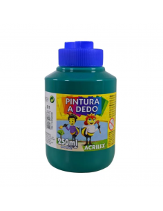 Pintura al Dedo Verde Bandera 250ml, ACRILEX