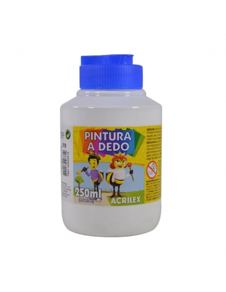 Pintura al Dedo Blanco 250ml, ACRILEX