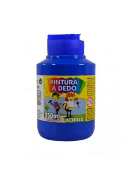 Pintura al Dedo Azul Turquesa 250ml, ACRILEX