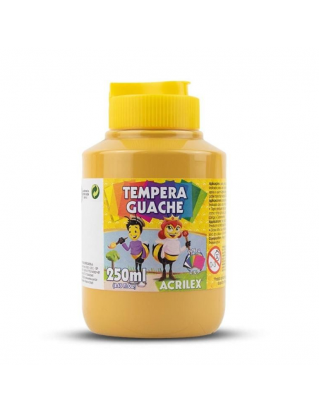 Tempera Guache Amarillo piel 250 ml, ACRILEX