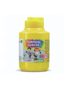 Tempera Guache Amarillo limón 250 ml, ACRILEX