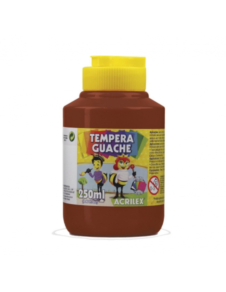 Tempera Guache Marron 250 ml, ACRILEX