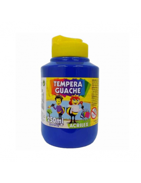 Tempera Guache Azul 250 ml, ACRILEX