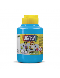 Tempera Guache Celeste 250 ml, ACRILEX