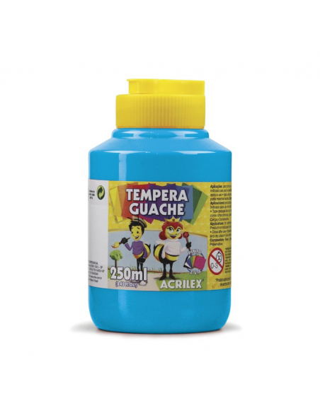 Tempera Guache Celeste 250 ml, ACRILEX