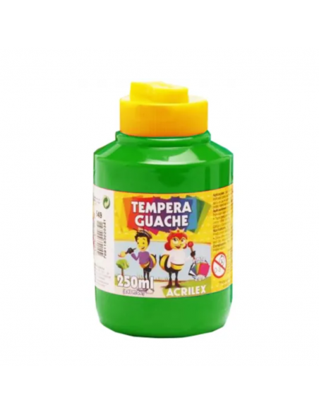 Tempera Guache Verde hoja 250 ml, ACRILEX