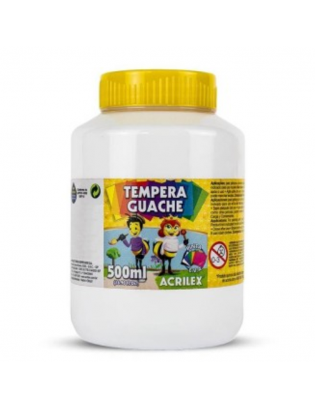Tempera Guache Blanco 500ml, ACRILEX