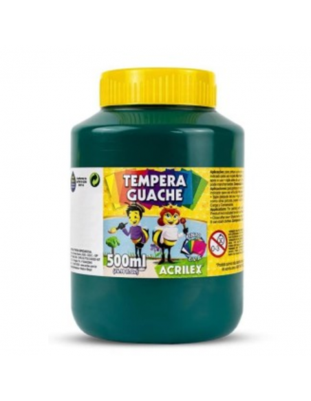 Tempera Guache Verde Bandera 500ml, ACRILEX