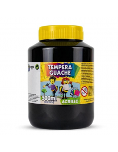 Tempera Guache Negro 500ml, ACRILEX