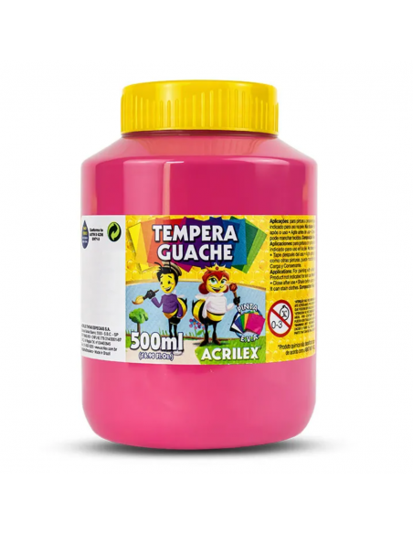 Tempera Guache Rosa 500ml, ACRILEX