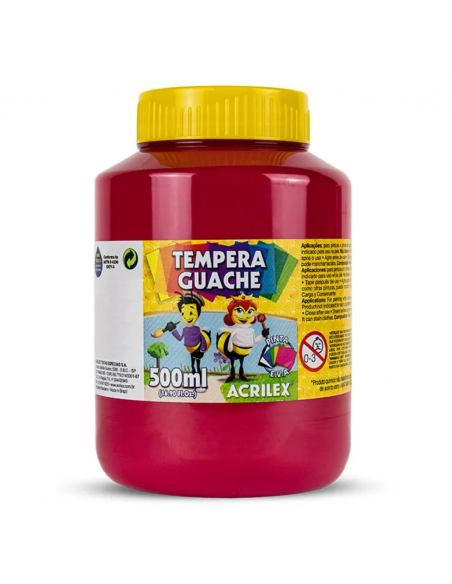 Tempera Guache Magenta 500ml, ACRILEX