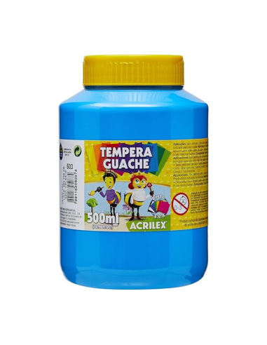 Tempera Guache Celeste 500ml, ACRILEX