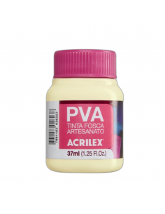 Pintura para Artesanía PVA Amarillo Bebé 37ml, ACRILEX