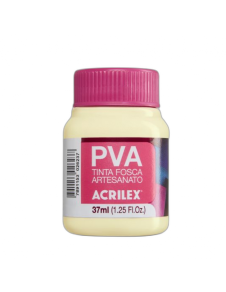Pintura para Artesanía PVA Amarillo Bebé 37ml, ACRILEX